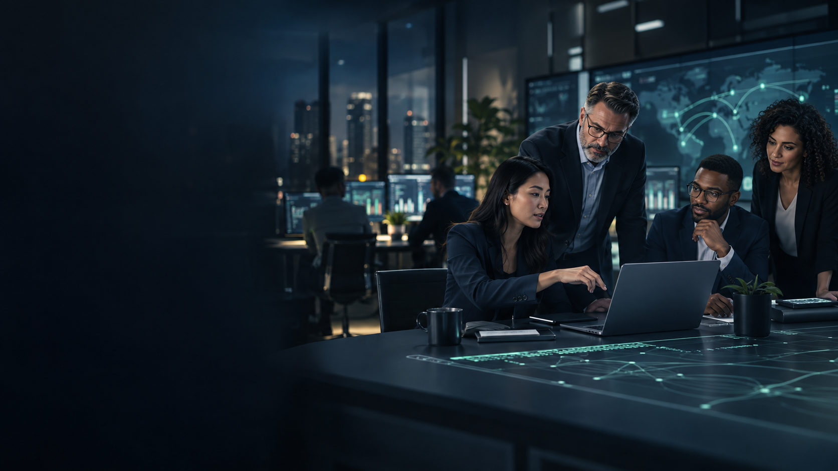 Business leaders developing an enterprise AI strategy