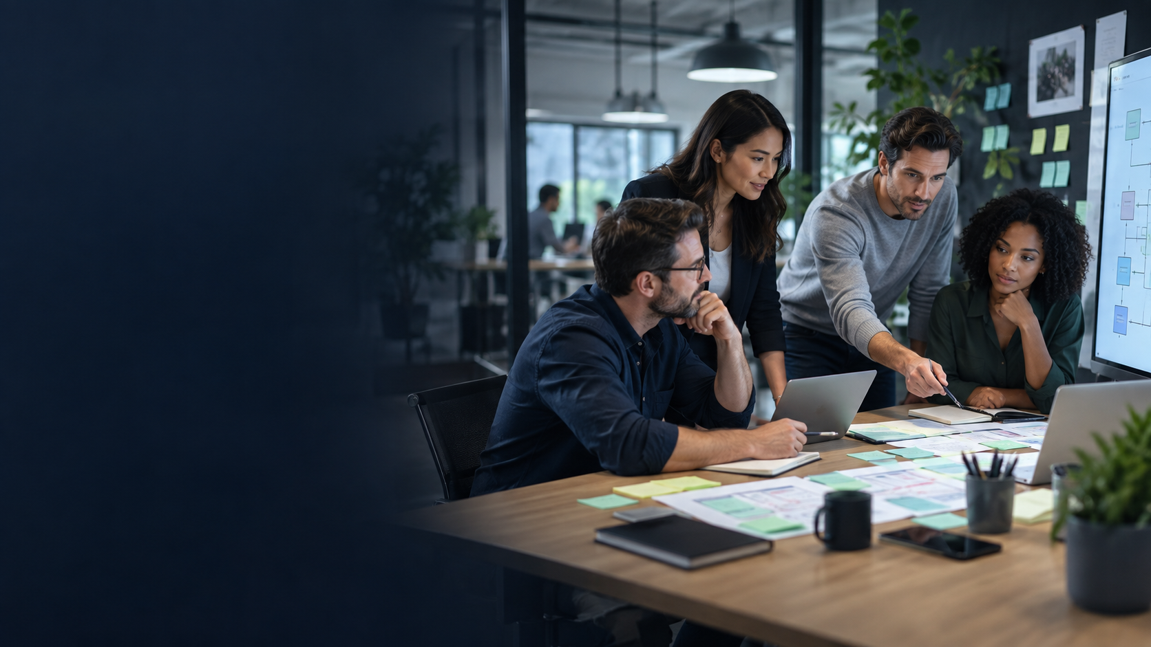 Team redesigning digital business processes